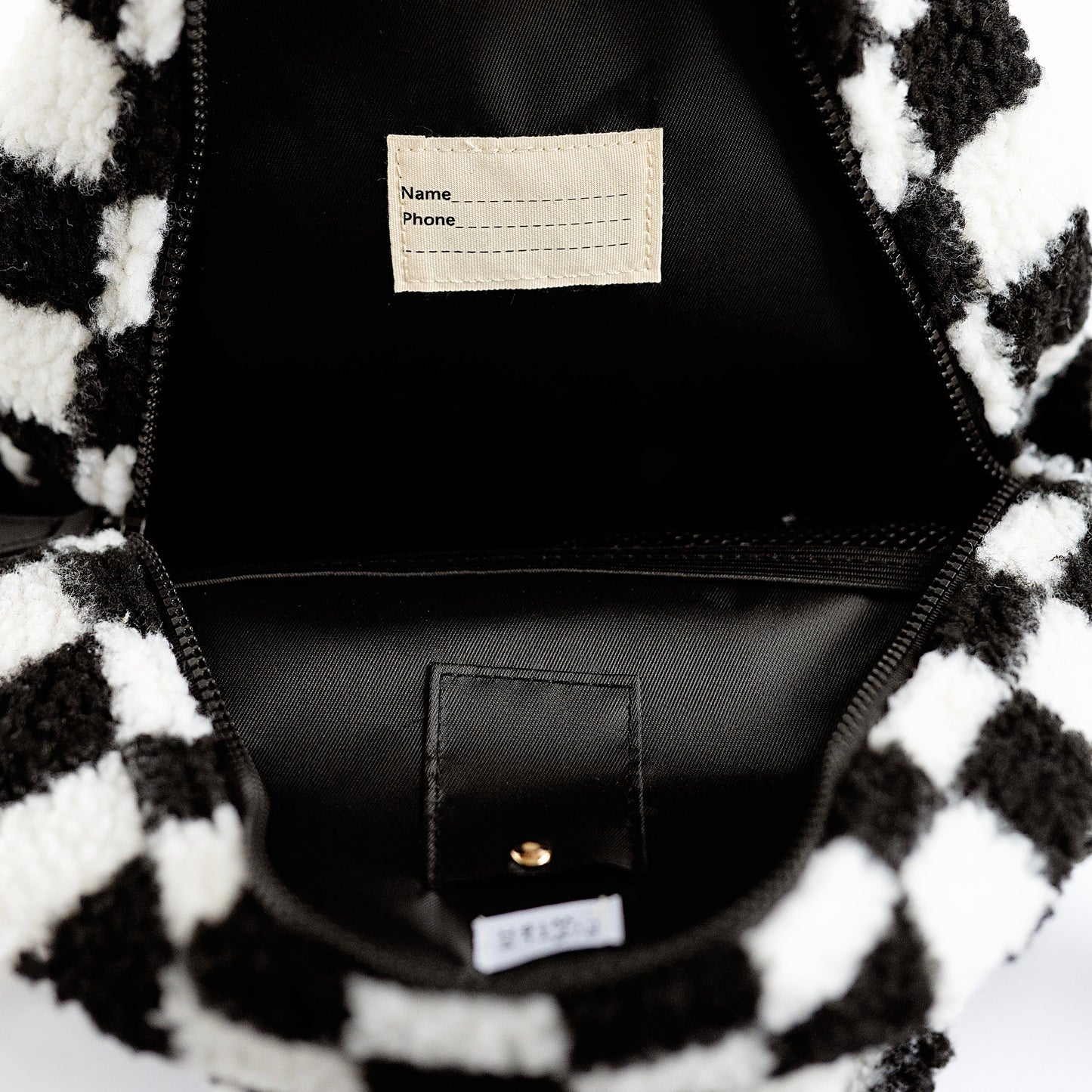 Black & White Sherpa Backpack