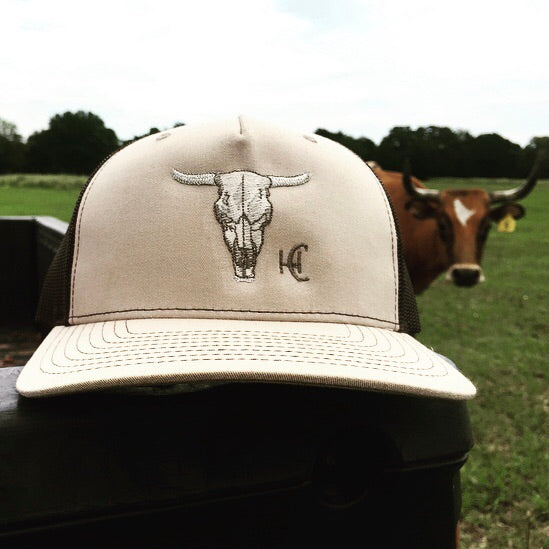 Cow Skull Khaki/Coffee