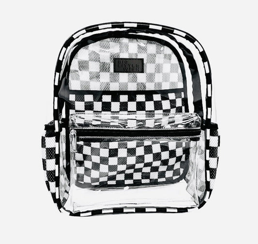 Clear Checkered Backpack