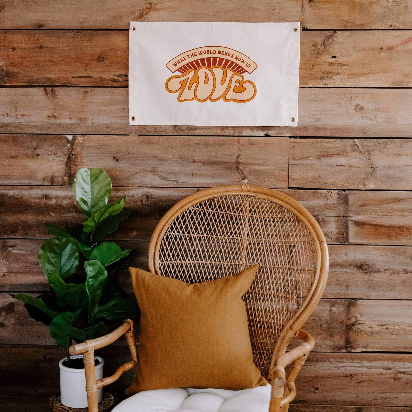 What The World Needs Now Canvas Flag